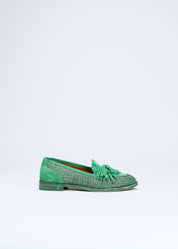 RAPHAELLE- RAFIA TURQUOISE LOAFERS