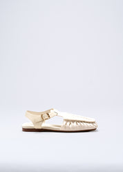 RACHEL- WHITE LEATHER SANDAL