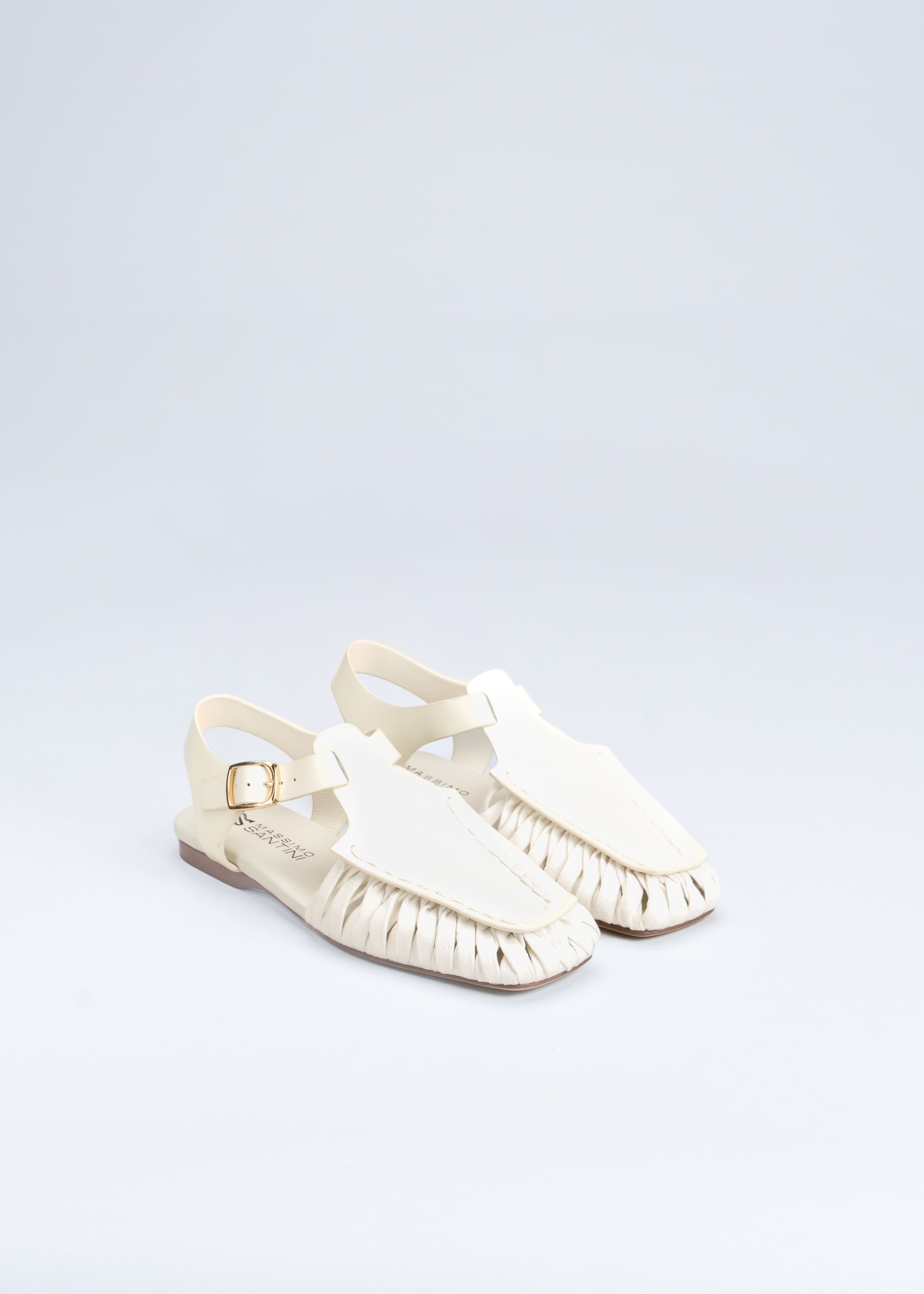 RACHEL- WHITE LEATHER SANDAL