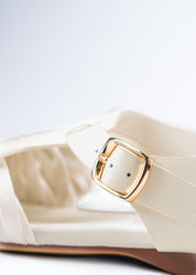 RACHEL- WHITE LEATHER SANDAL
