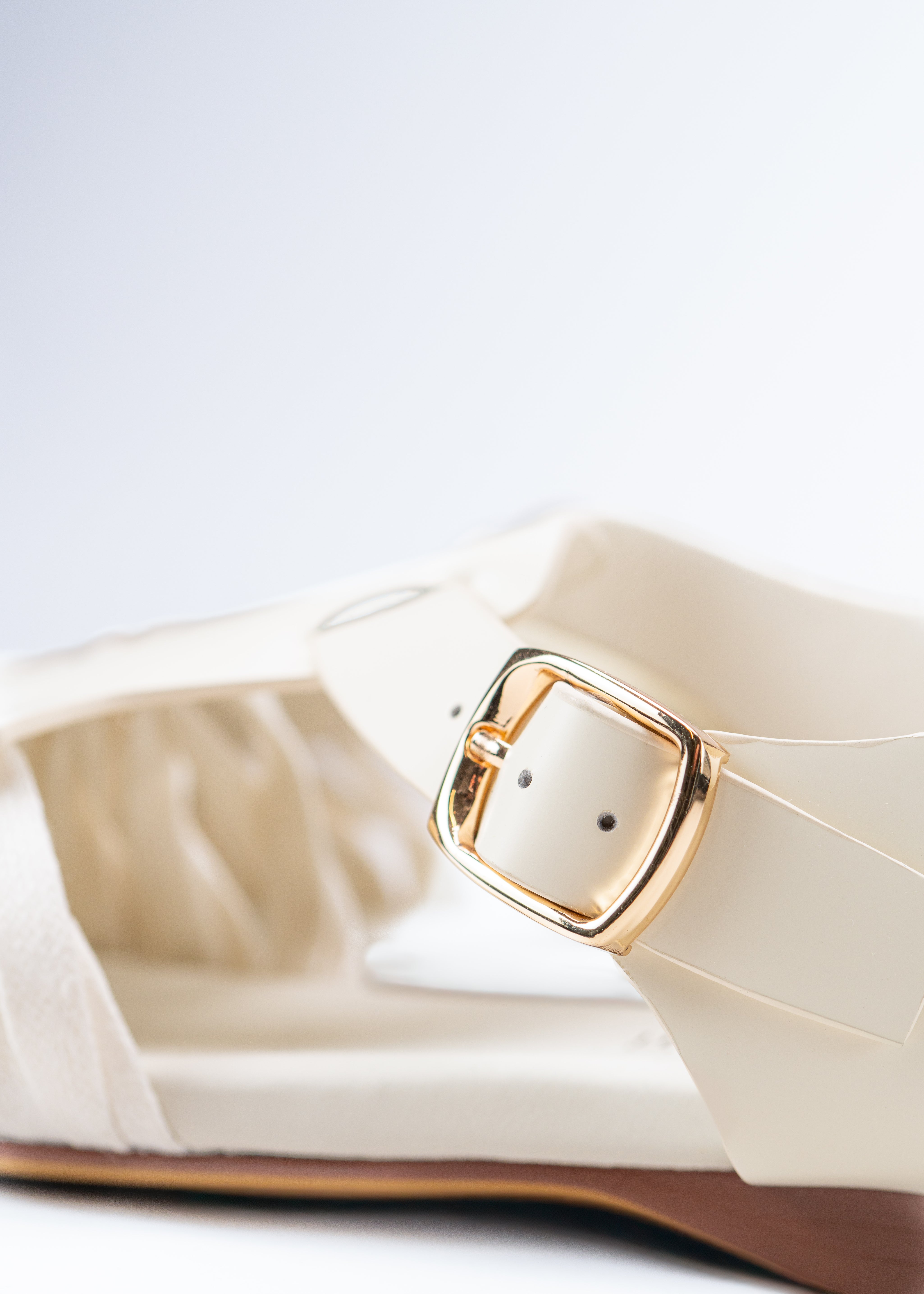 RACHEL- WHITE LEATHER SANDAL