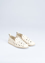 REBECCA - WHITE PERFORATES LOAFERS