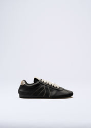 RIANNA - SNEAKER IN NAPPA NERA CON CONTRASTI