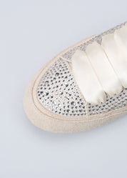 RILLA - WHITE SNEAKERS WITH CRYSTALS