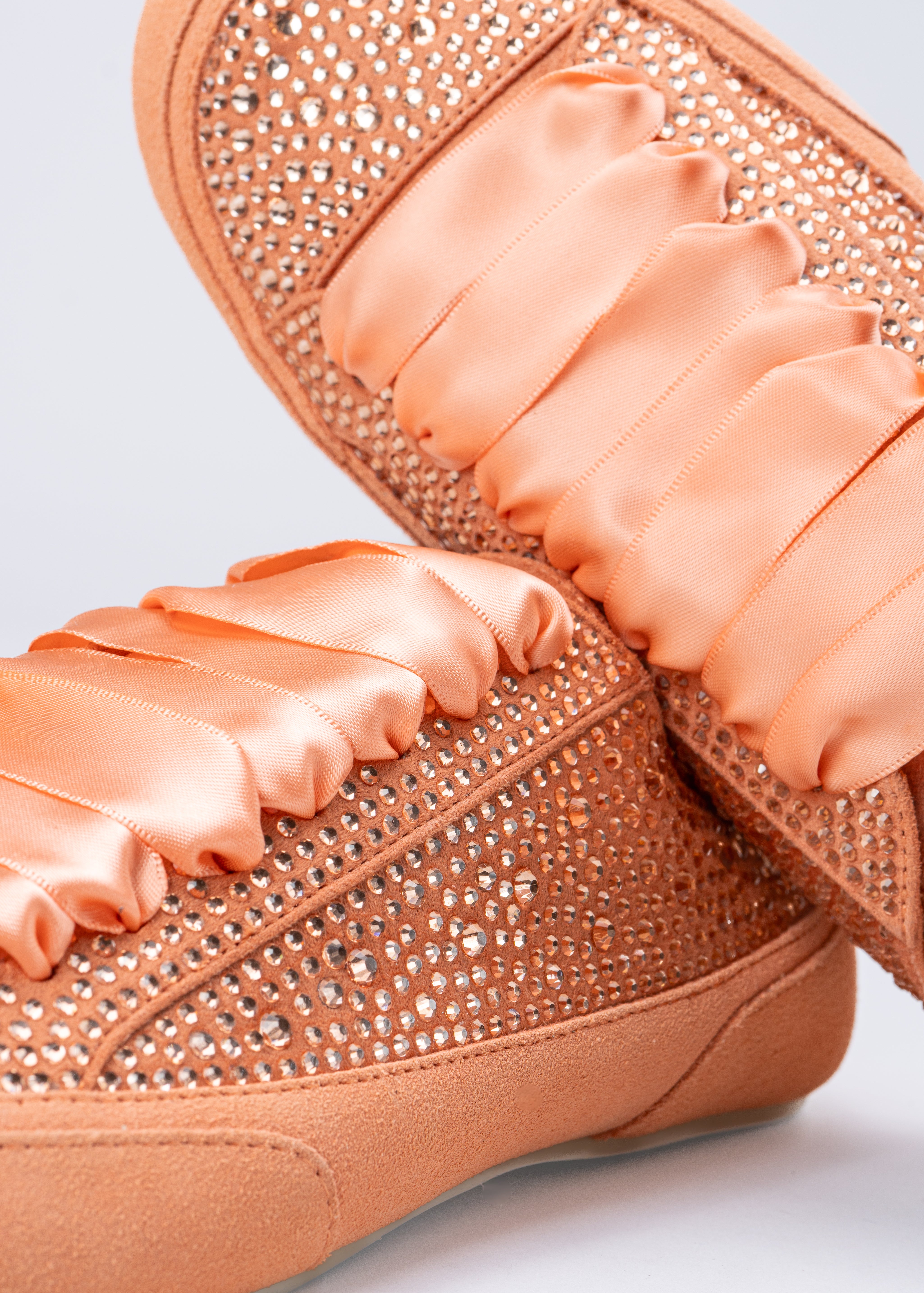 RILLA - SNEAKER CORALLO CON CRISTALLI
