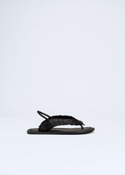 ROXANA - BLACK CRYSTAL SANDALS