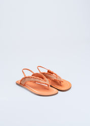 ROXANA - CORAL CRYSTAL SANDALS