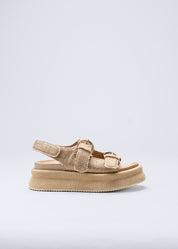 RUGA - SAND CRYSTAL PLATFORM SANDALS