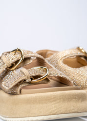 RUGA - SAND CRYSTAL PLATFORM SANDALS