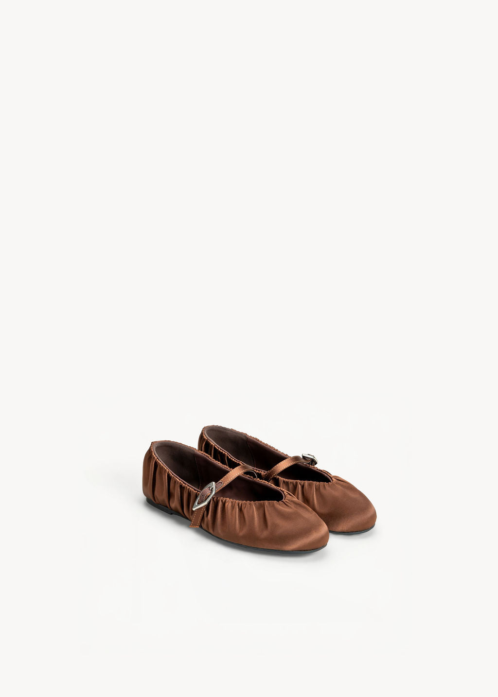SKY  - ESPRESSO SATIN FLATS