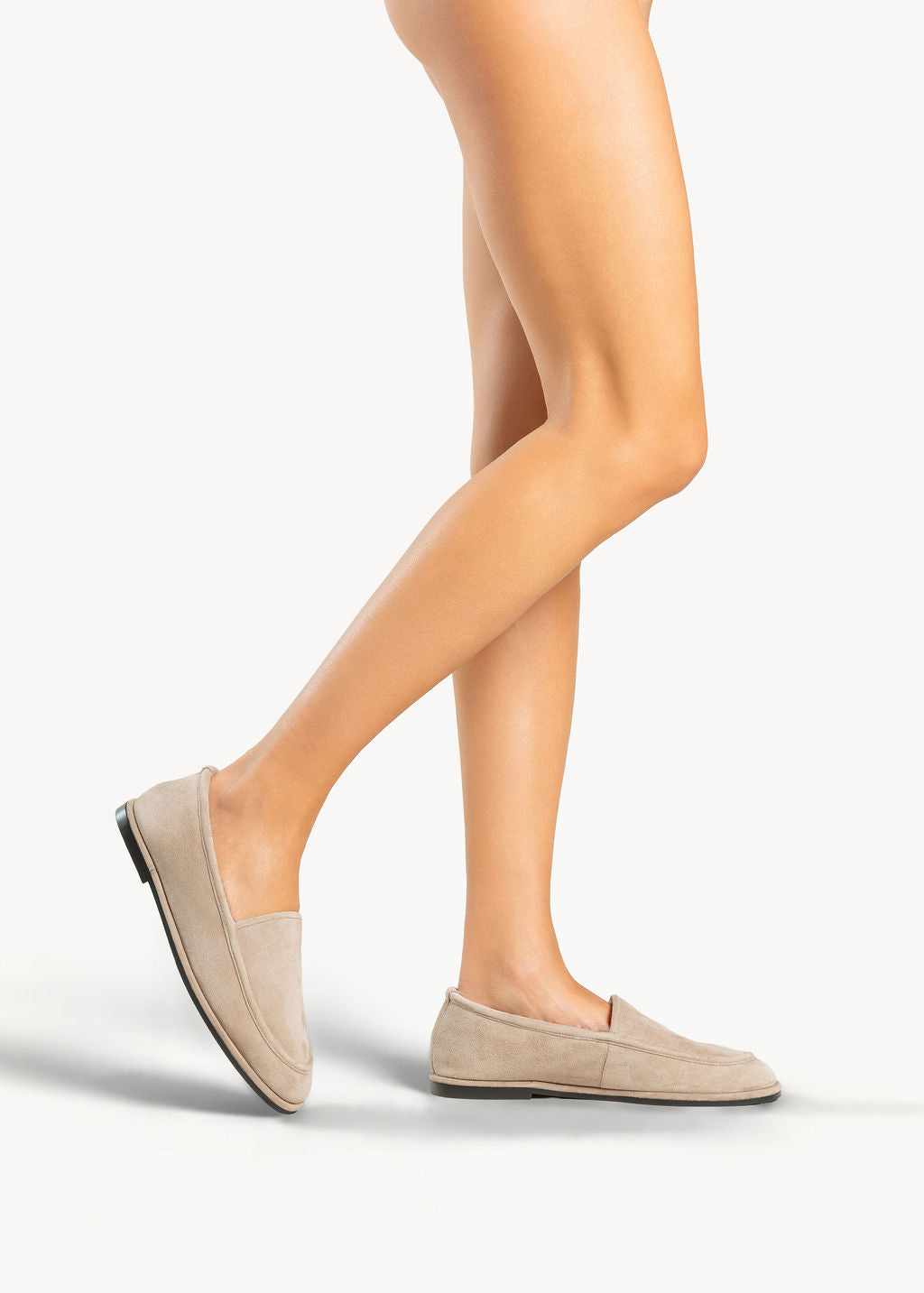 SANDRA - TAUPE SUEDE YATCH LOAFERS