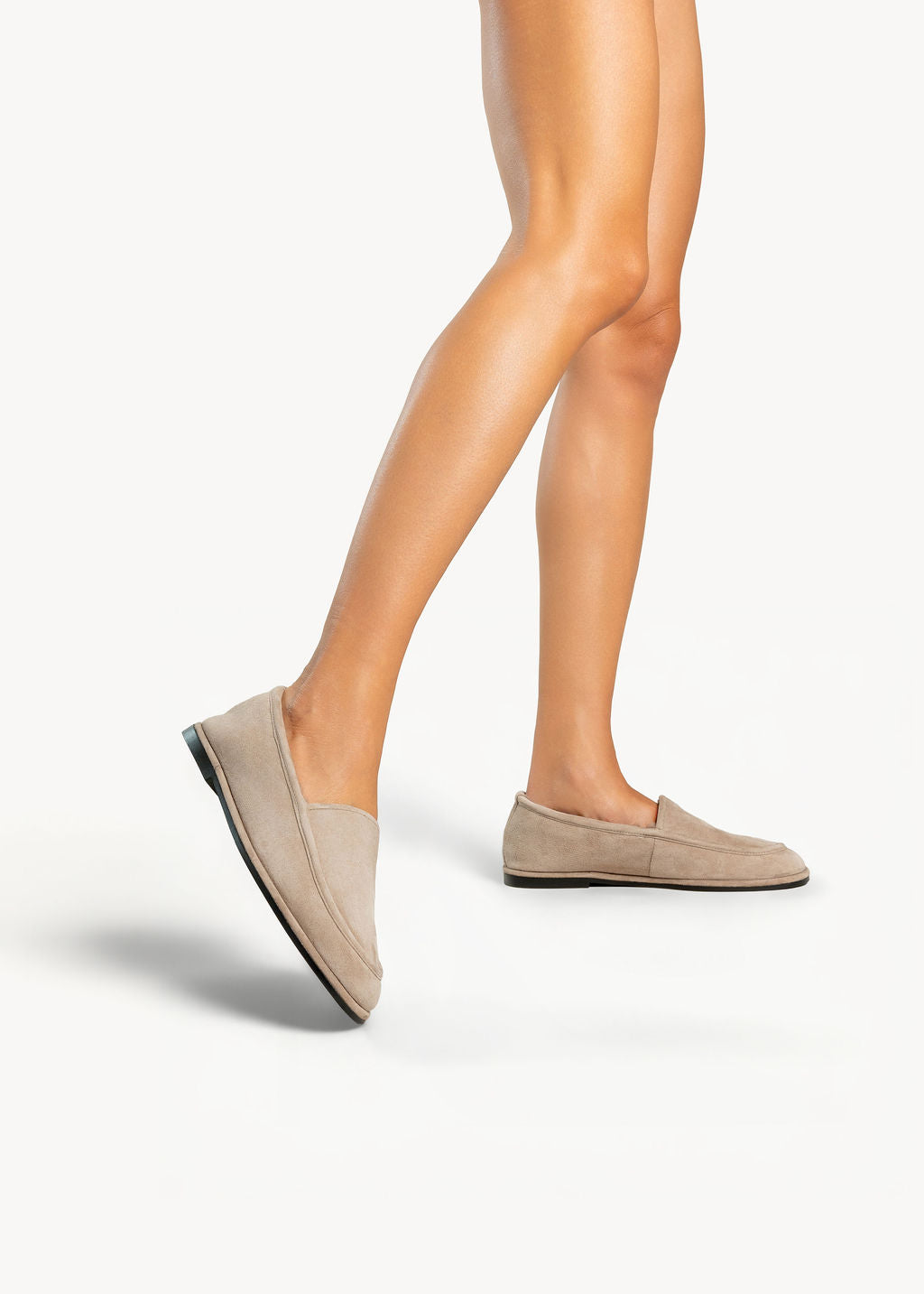 SANDRA - TAUPE SUEDE YATCH LOAFERS