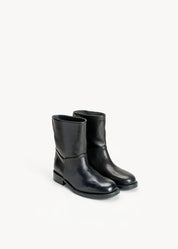 SOLEA  - BLACK INK LEATHER ANKLE BOOT