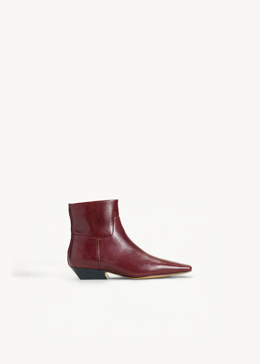 SUNA  - WINE LEATHER ANKLE BOOT