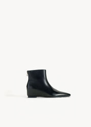 SABRINA  - BLACK INK LEATHER ANKLE BOOT