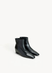 SABRINA  - BLACK INK LEATHER ANKLE BOOT