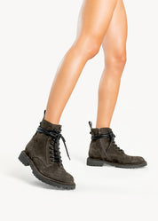 SHANTI  - ARMY SUEDE ANKLE BOOT