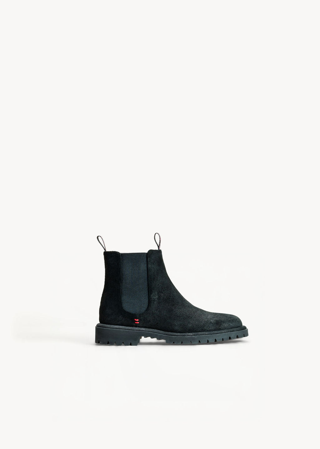 SHELBY  - BLACK INK WAXED SUEDE CHELSEA BOOT