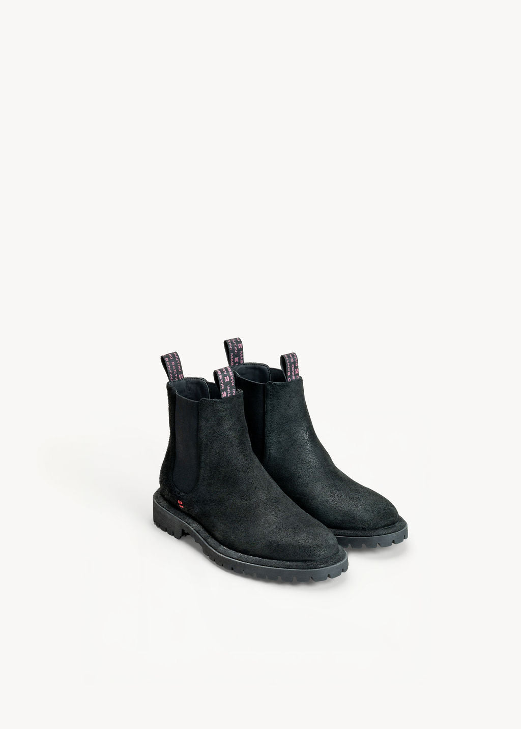 SHELBY  - BLACK INK WAXED SUEDE CHELSEA BOOT