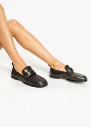 NEWPORT - BLACK INK LEATHER LOAFERS