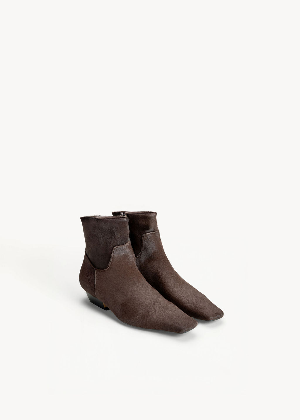 SUNA  - BROWN PONY ANKLE BOOT