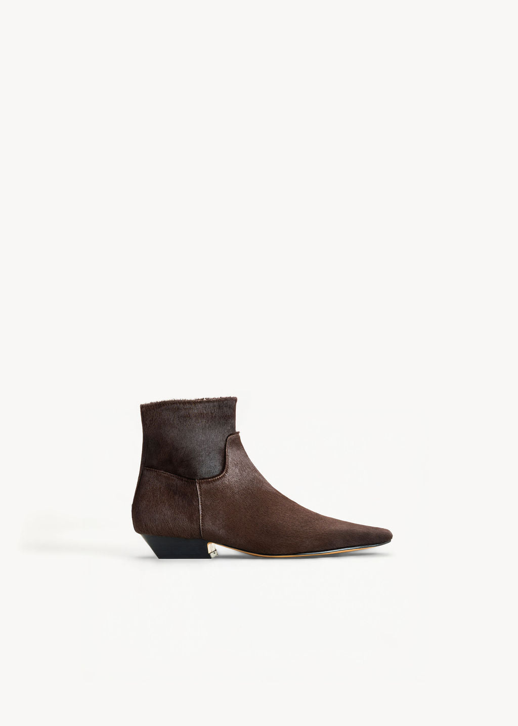 SUNA  - BROWN PONY ANKLE BOOT