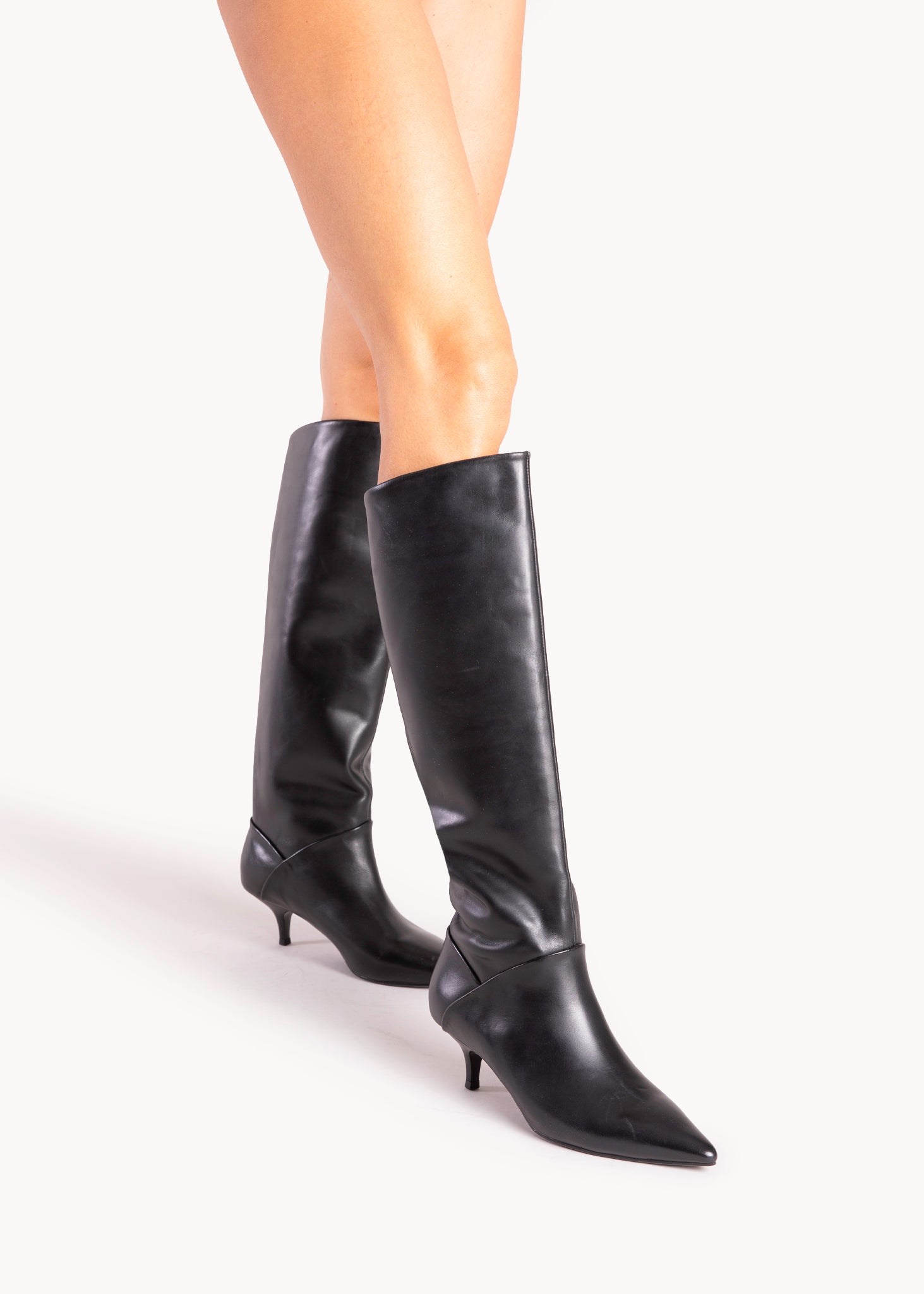 ANNE - STIVALE IN PELLE NERO ONICE 