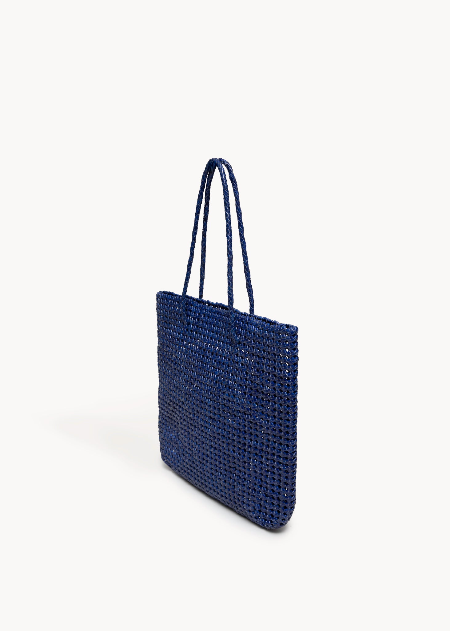 LIMITED 002  - ROYAL BLUE WOVEN LEATHER BAG
