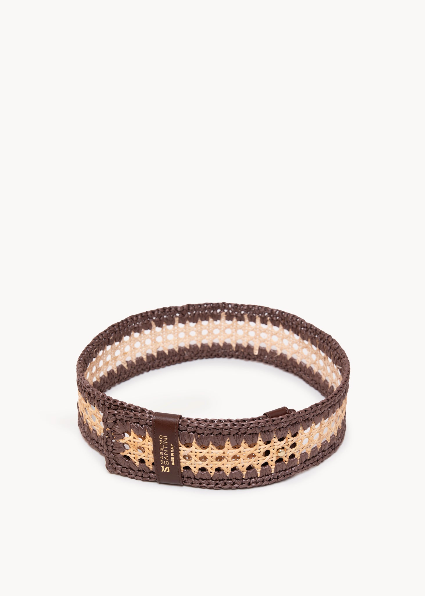 TAYLA - CINTURA CROCHET IN RAFIA NATURALE E FONDENTE