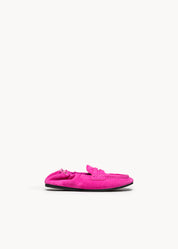TEAGAN - NEON BLUSH RUCHED SUEDE LOAFER