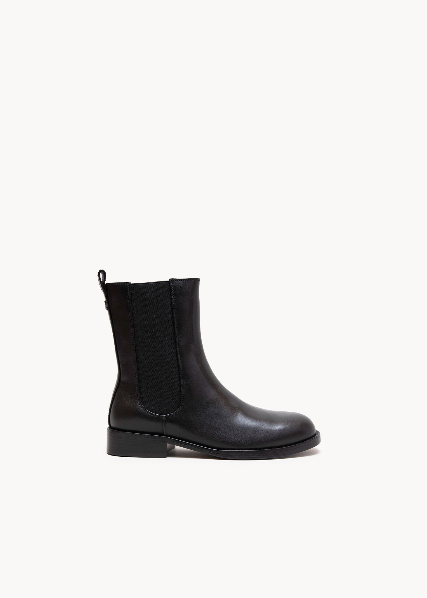 ANTONIA -  BLACK ONYX LEATHER ANKLE BOOT