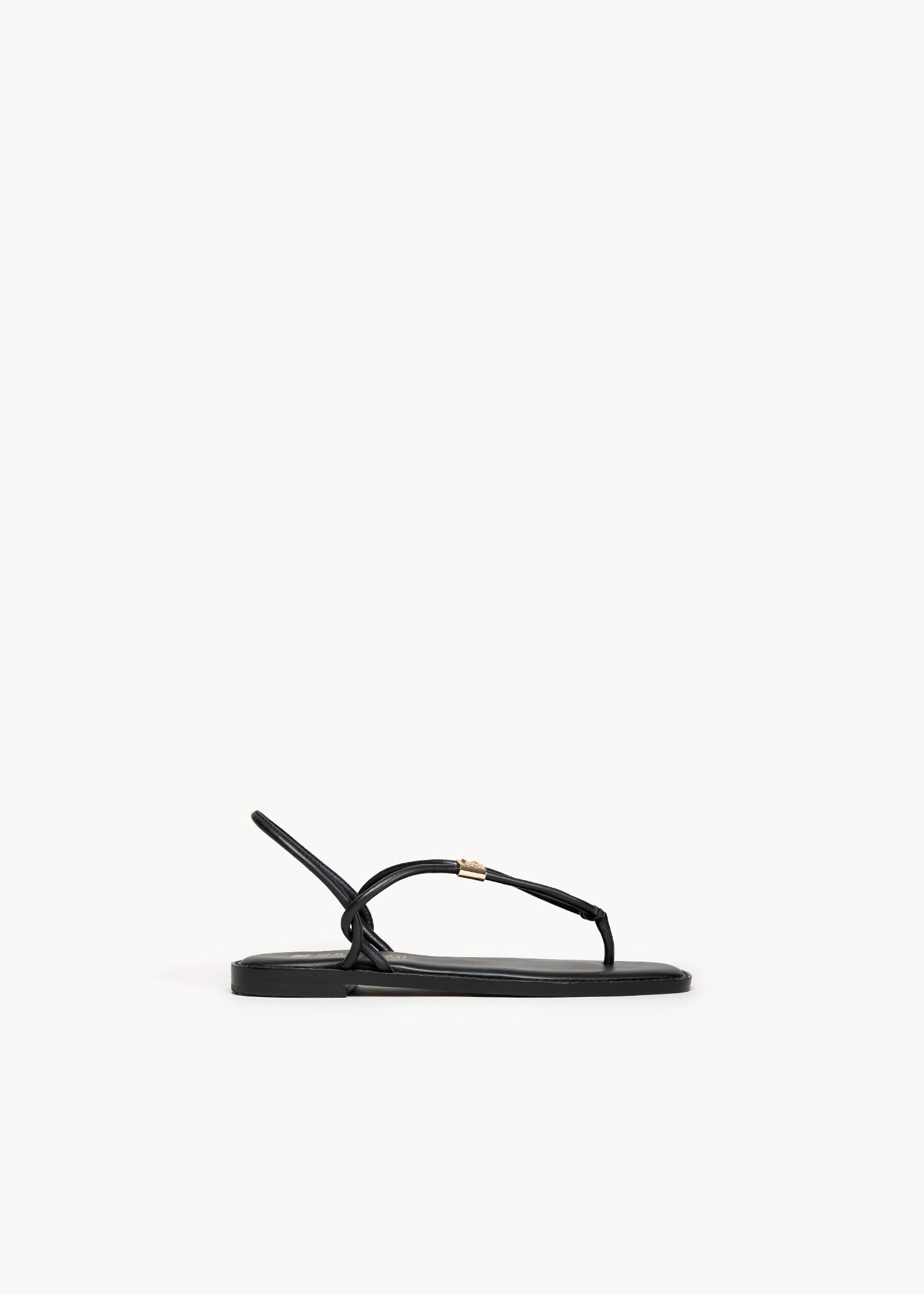 TARA  - BLACK INK LEATHER SANDAL