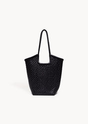 LIMITED 004  - BLACK INK WOVEN LEATHER BAG