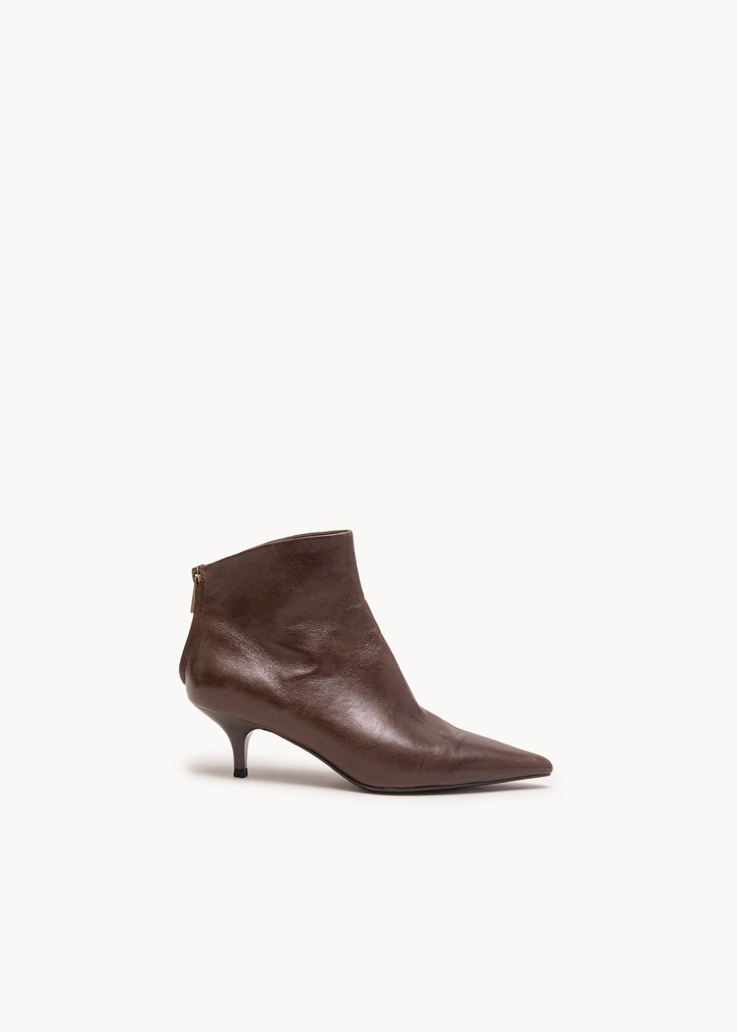 ARABELLA - STIVALETTO CON TACCO IN PELLE CACAO