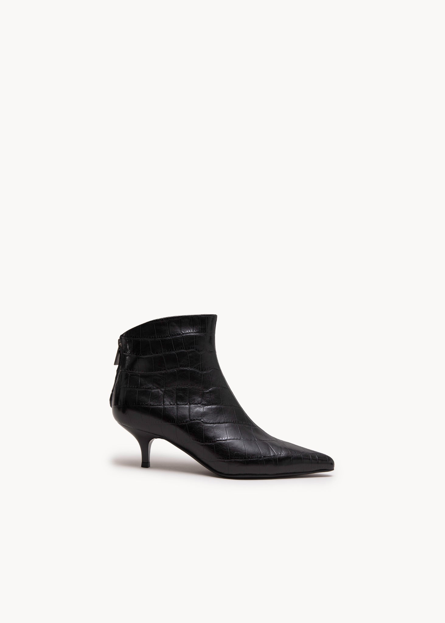 ARABELLA - STIVALETTO CON TACCO IN PELLE STAMPA COCCO NERO ONICE 