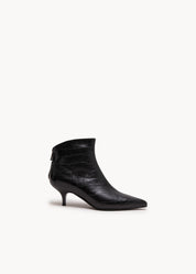 ARABELLA - STIVALETTO CON TACCO IN PELLE STAMPA COCCO NERO ONICE 