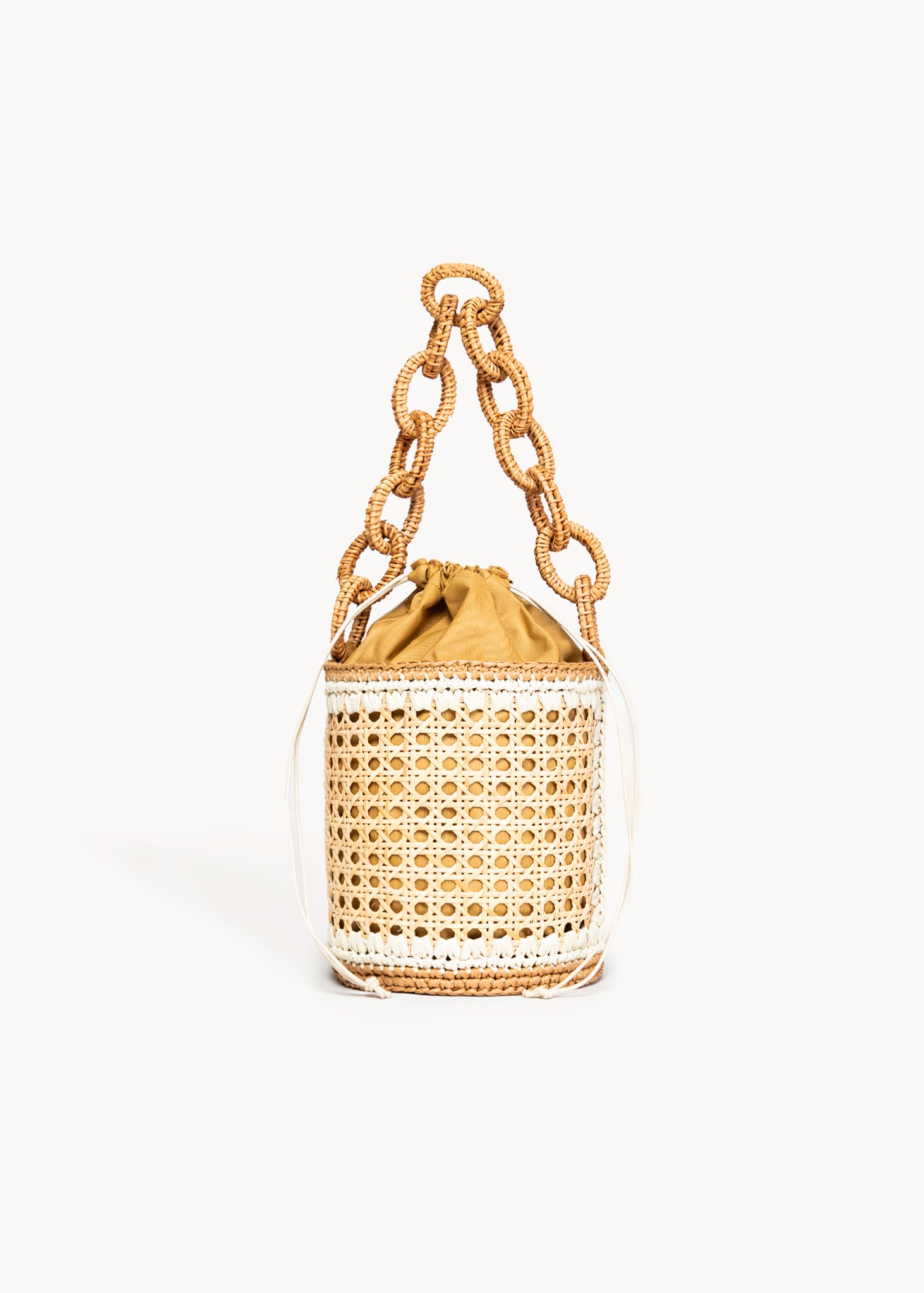 TOLLY  - VANILLA AND NATURAL CROCHET BAG
