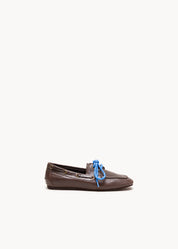 AMANDA - MOCASSINI STILE NAUTICO IN PELLE CACAO