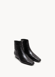 ASTRID - STIVALETTO IN PELLE STAMPA COCCO NERO ONICE 