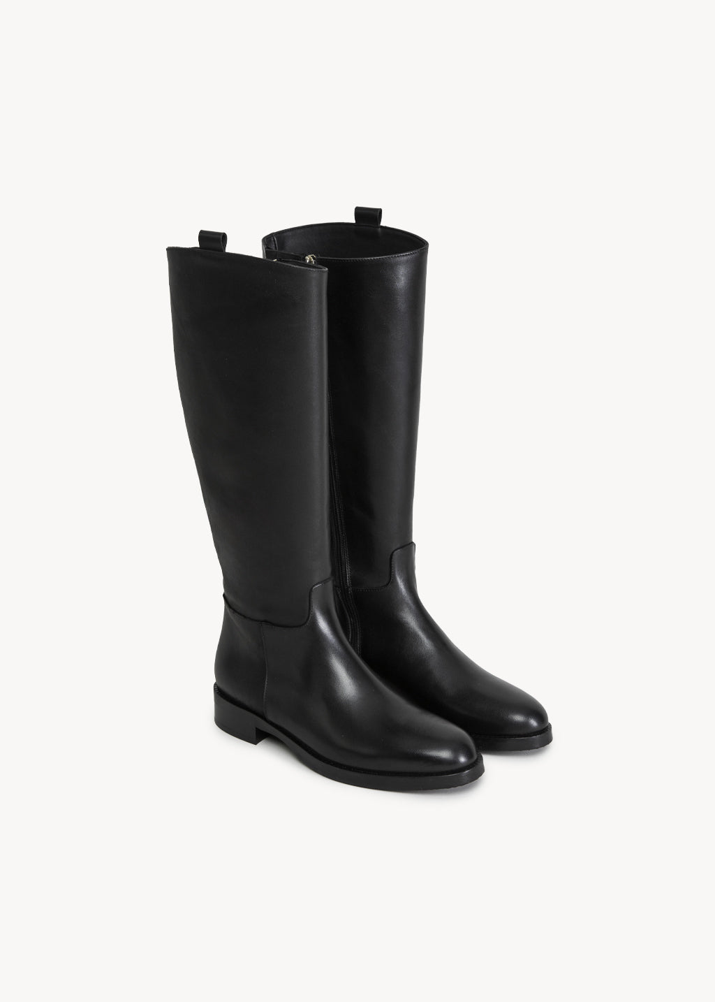 SHASA - STIVALE CAVALLERIZZO NERO IN PELLE 