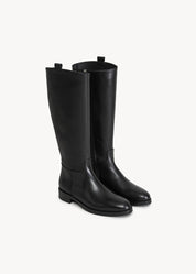 SHASA - STIVALE CAVALLERIZZO NERO IN PELLE 