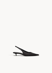 TANISHA - TECH SATIN BLACK SLINGBACK