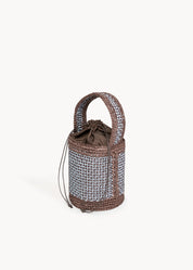 TOSSY - BORSA BUCKET INDACO E FONDENTE