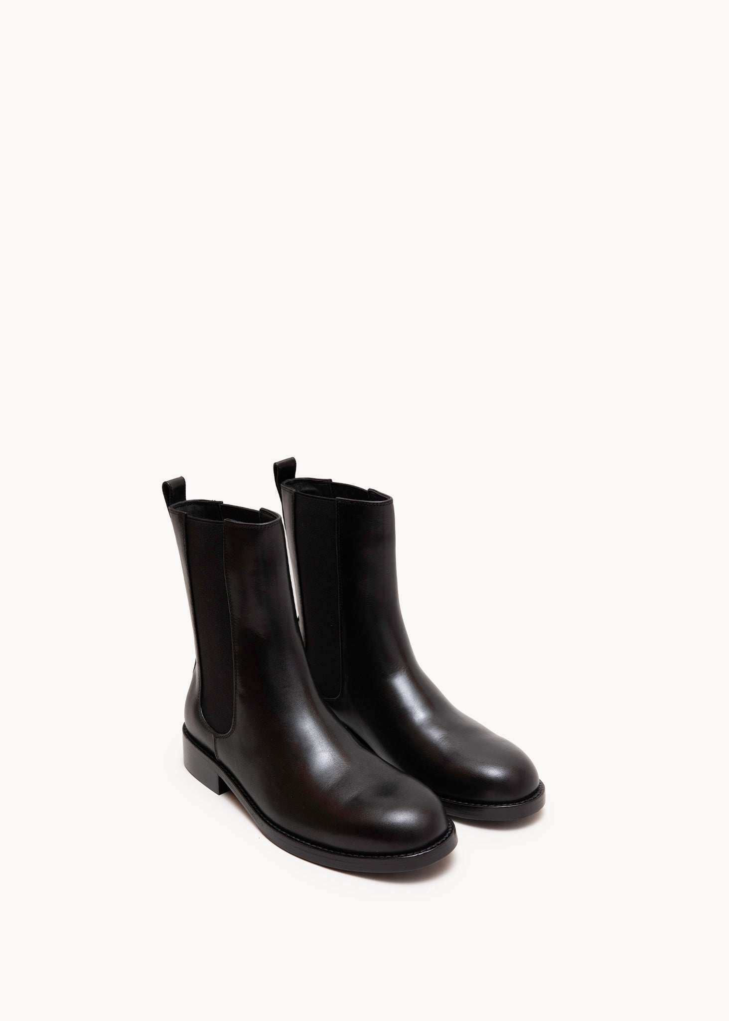 ANTONIA -  BLACK ONYX LEATHER ANKLE BOOT