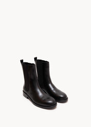 ANTONIA -  BLACK ONYX LEATHER ANKLE BOOT