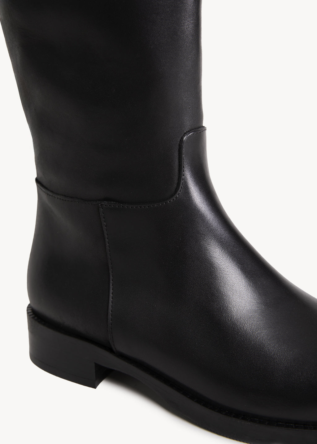 SHASA - STIVALE CAVALLERIZZO NERO IN PELLE 