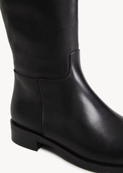 SHASA - STIVALE CAVALLERIZZO NERO IN PELLE 