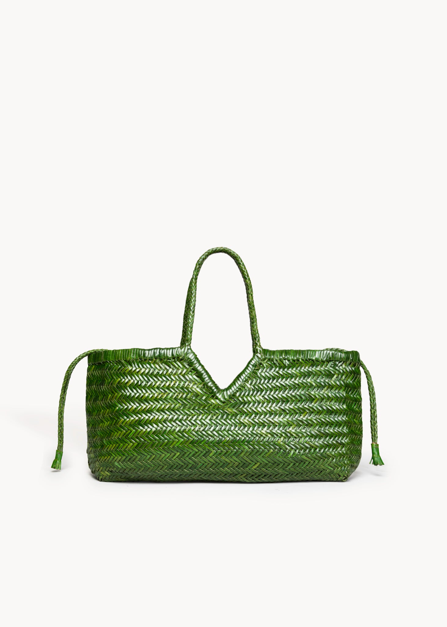 TINSLEY  - JUNGLE BIG WOVEN LEATHER BAG