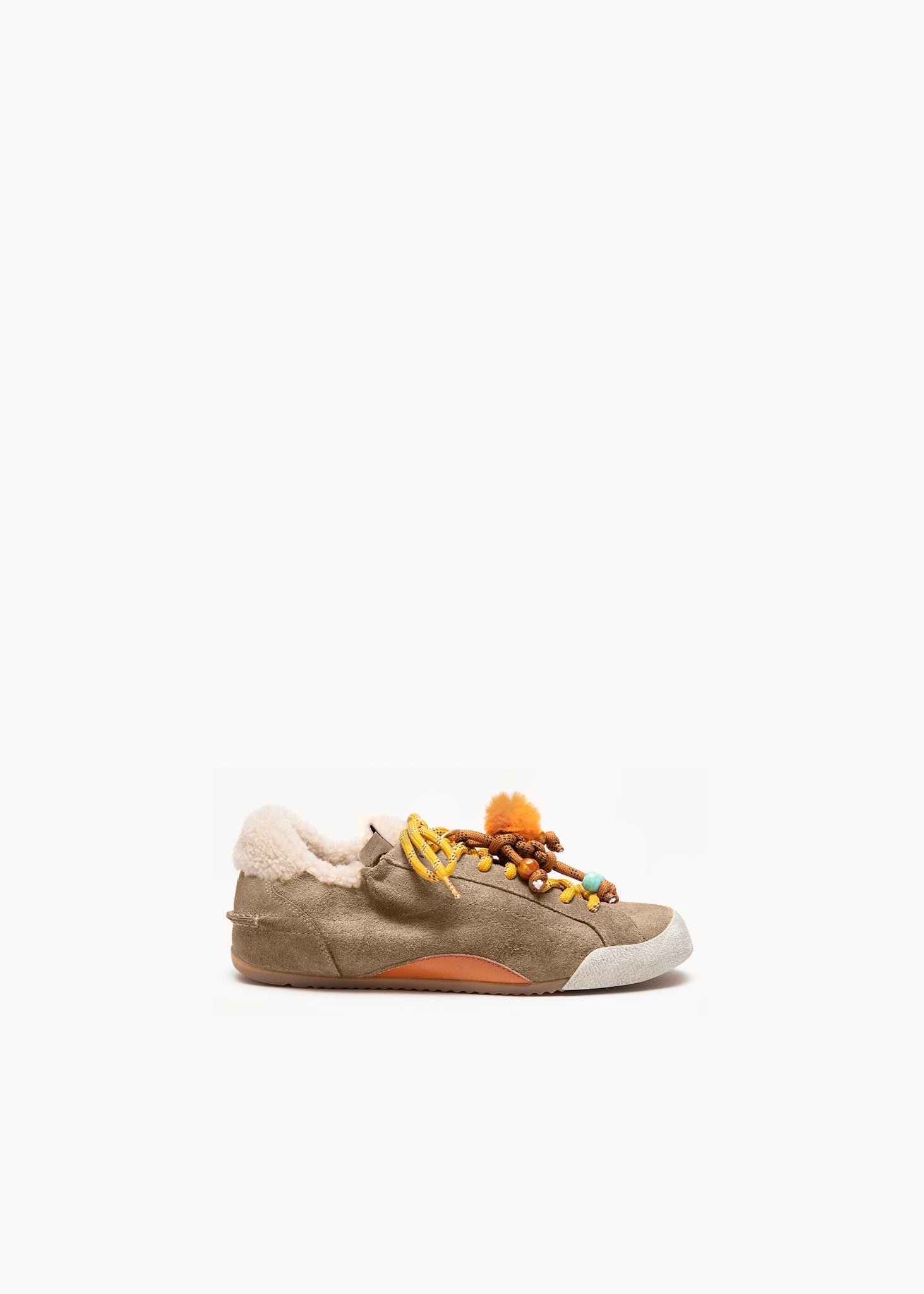 ADRIENNE - COW SUEDE TAUPE SNEAKERS