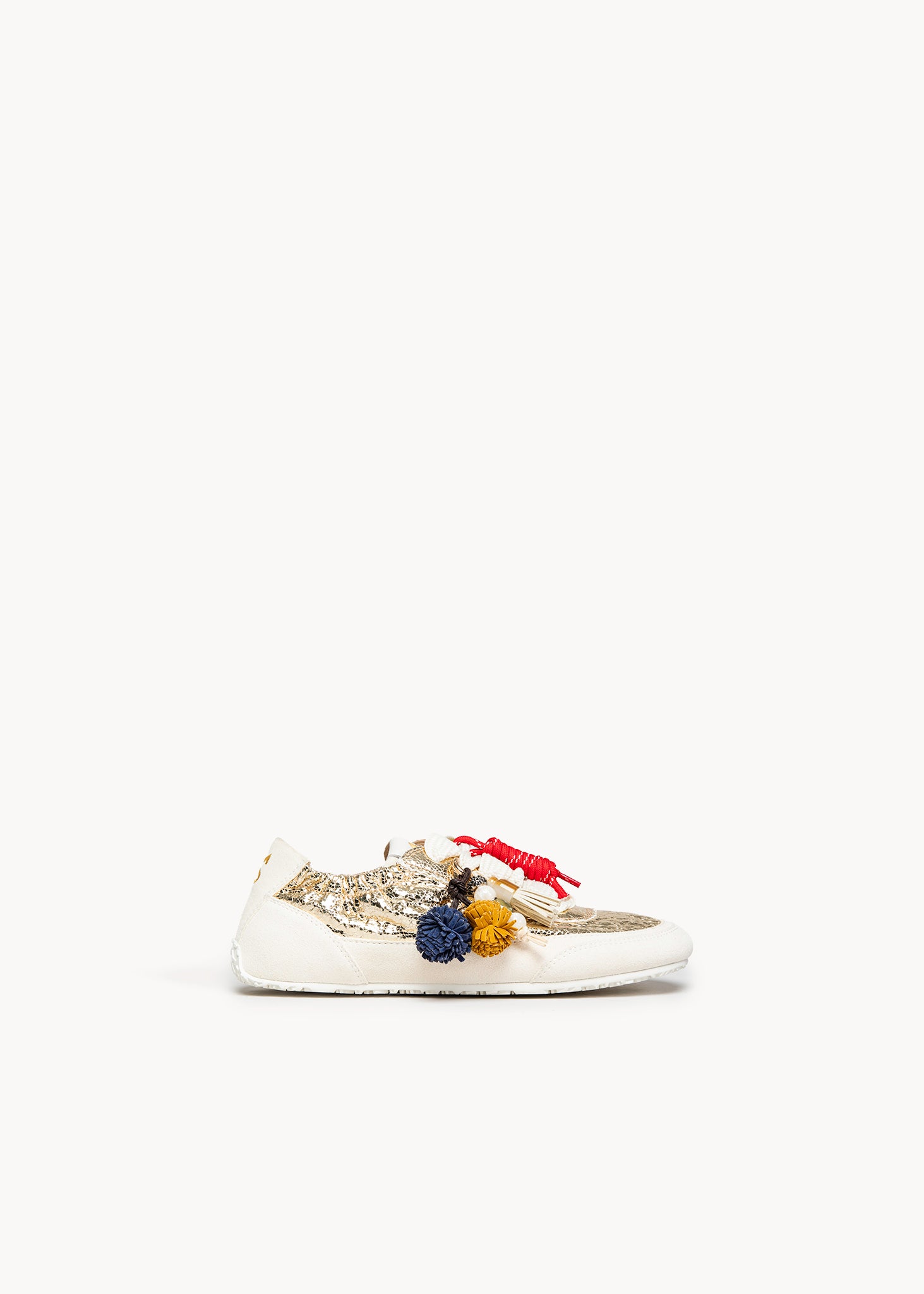 TIA - SNEAKERS CRACKED CHAMPAGNE ORO